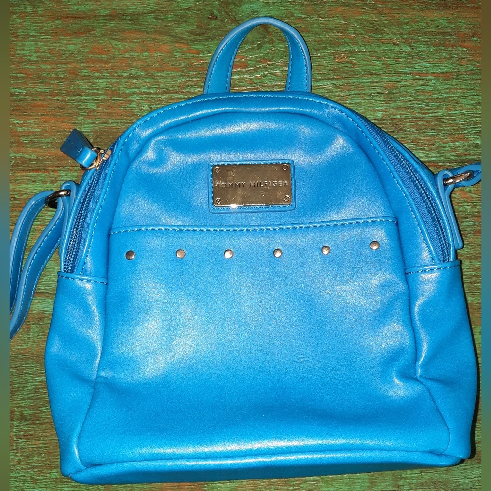 $ Tommy Hilfiger royal blue mini backpack purse excellent used condition